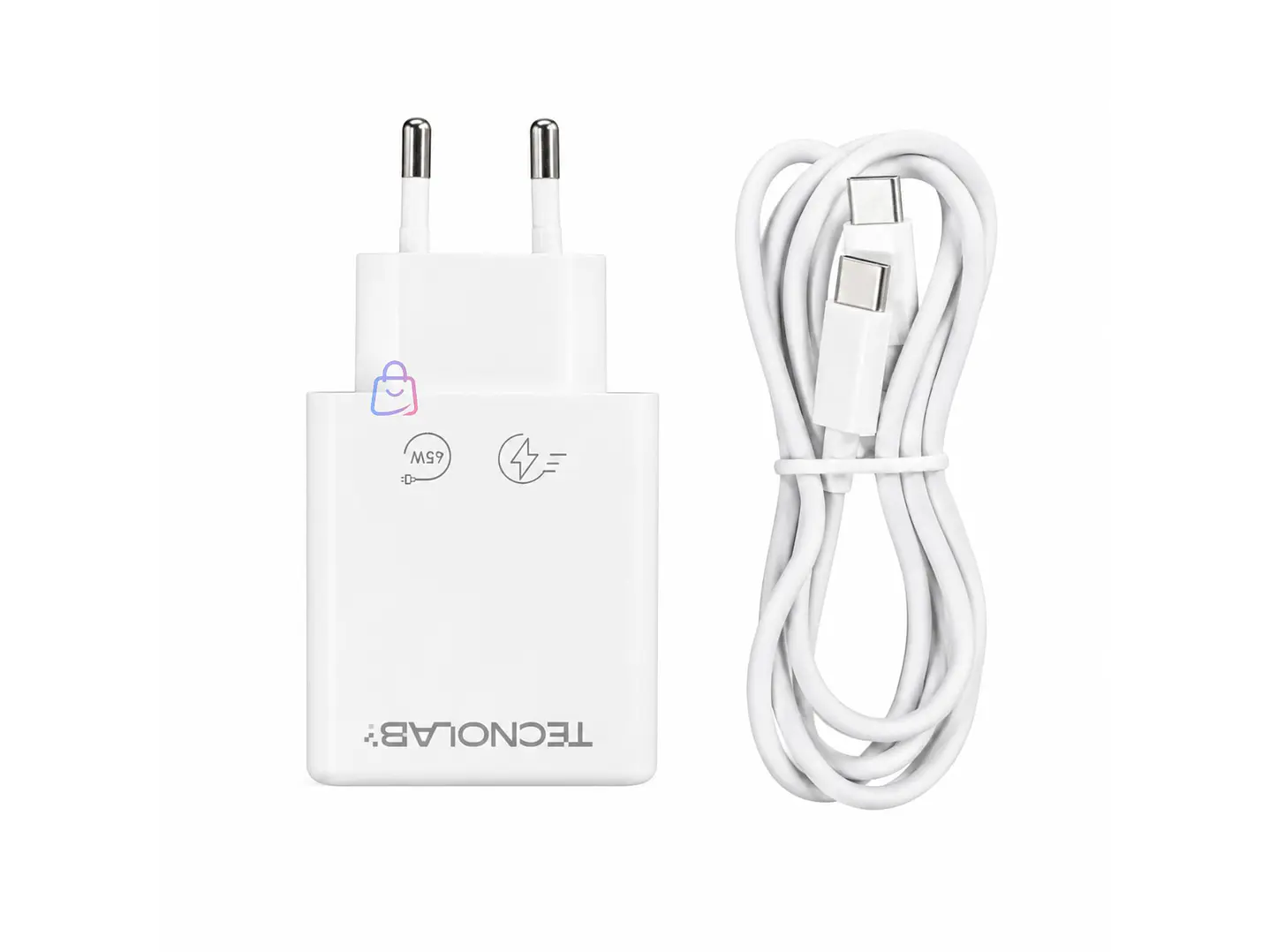 Cargador Rápido PD 45W QC 3.0 USB-C con Cable - PS 1