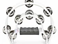 Pandero Media Luna Hendrix White Ergonómico Profesional - PS - Miniatura 1