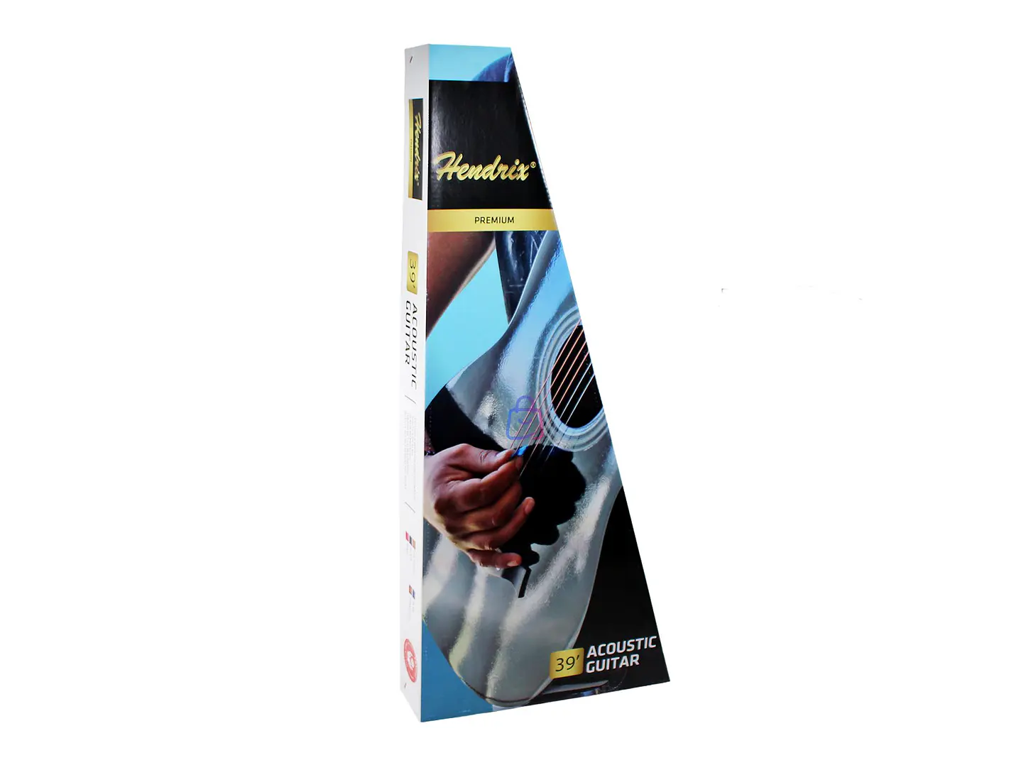 Guitarra Acústica 39 Pulgadas Negra con Funda y Cuerdas - PS 5