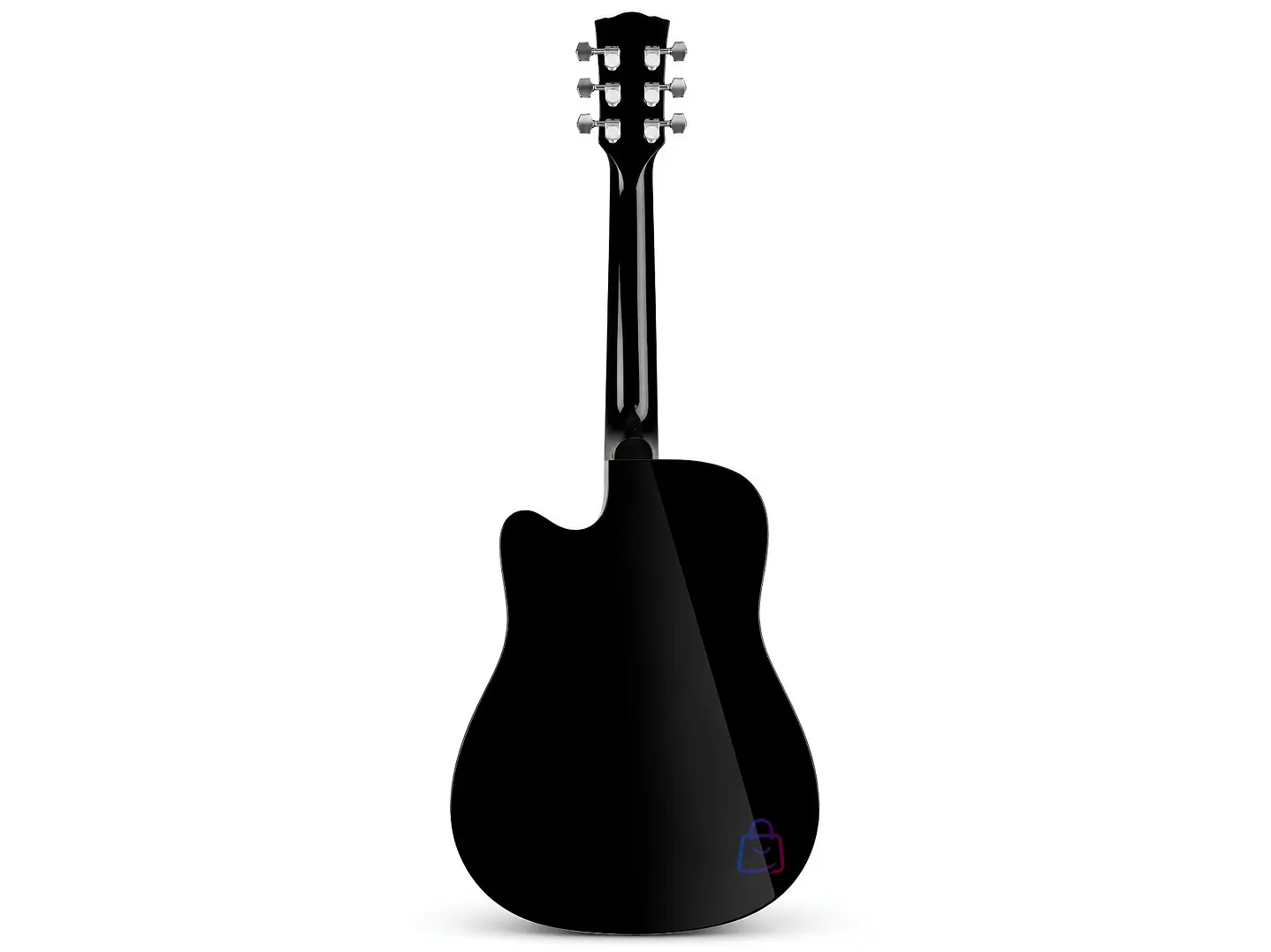 Guitarra Acústica 39 Pulgadas Negra con Funda y Cuerdas - PS 3