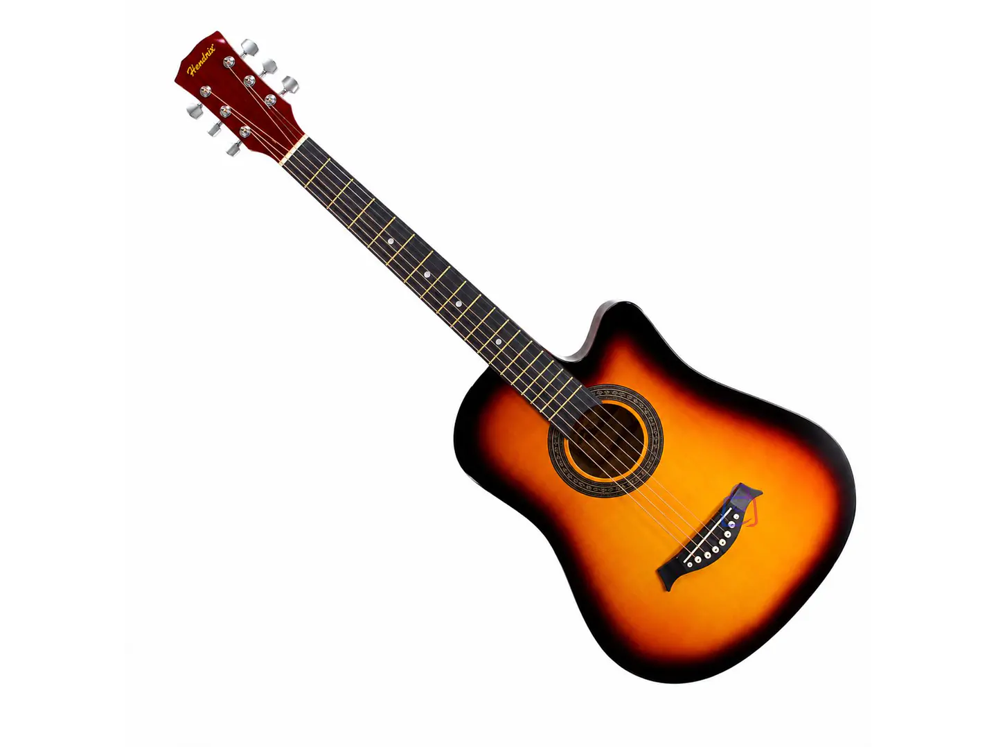 Guitarra 39 Pulgadas Color Sunburst + Funda y Cuerdas - PS 1