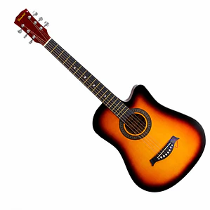 Guitarra 39 Pulgadas Color Sunburst + Funda y Cuerdas - PS