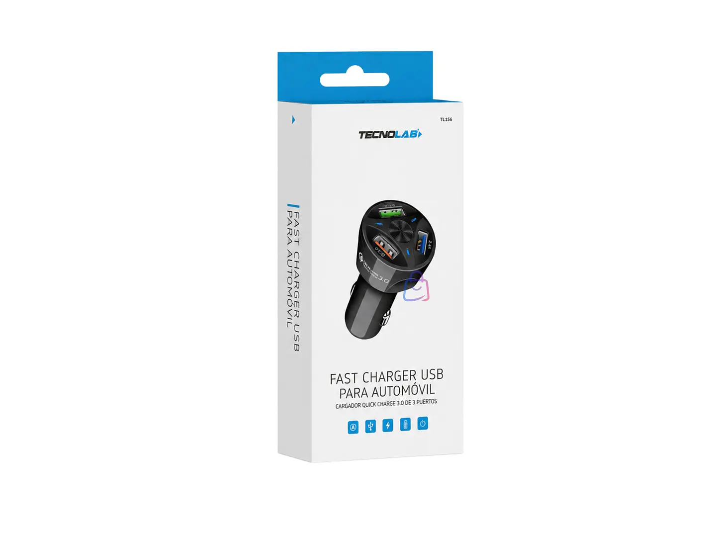 Cargador Auto Carga Rápida 3 USB 12V - PS 4