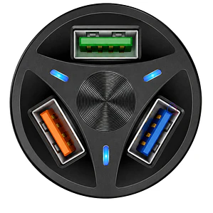 Cargador Auto Carga Rápida 3 USB 12V - PS
