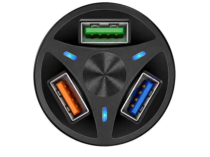 Cargador Auto Carga Rápida 3 USB 12V - PS 2