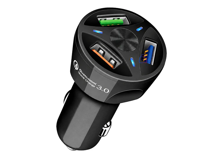 Cargador Auto Carga Rápida 3 USB 12V - PS 1