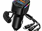 Cargador Auto RGB USB PD 36/65W Cable 3 en 1 - PS - Miniatura 1