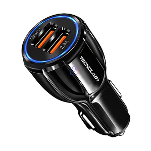 Cargador Auto 12V/24V QC 3 Doble USB 18W - PS