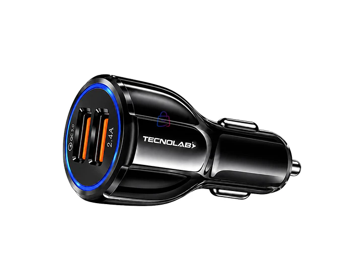 Cargador Auto 12V/24V QC 3 Doble USB 18W - PS 3