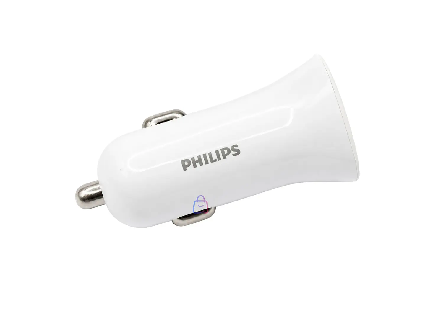 Cargador Auto Philips 12V Blanco 2 USB 12W - PS 3