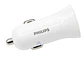 Cargador Auto Philips 12V Blanco 2 USB 12W - PS - Miniatura 3