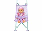 Muñeca Bebé 29cm Con Coche Plegable De Paseo - PS - Miniatura 1
