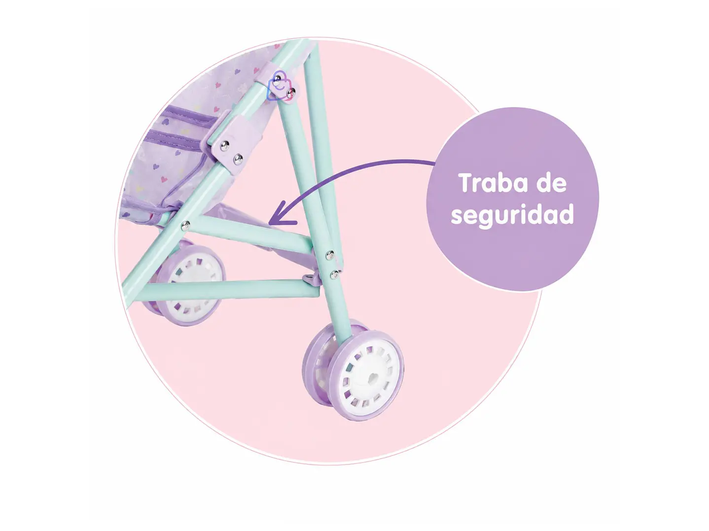 Muñeca Bebé 29cm Con Coche Plegable De Paseo - PS 5