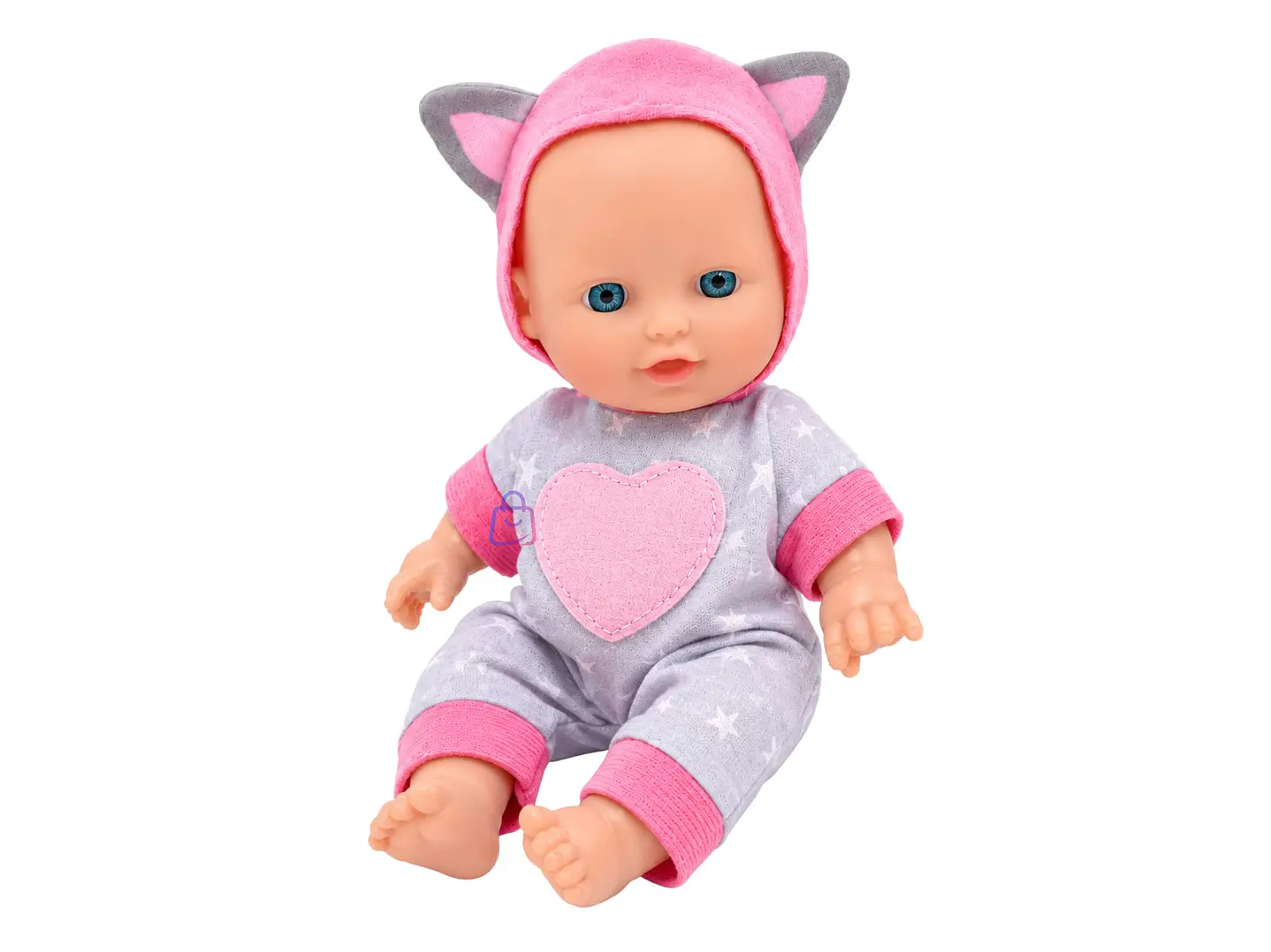 Muñeca Bebé Perfumada Tamaño 23cm Con Pijama De Gato - PS 3