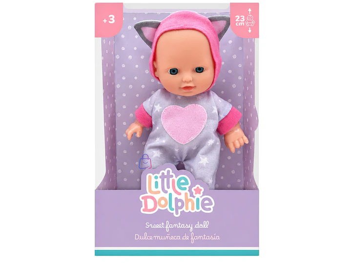 Muñeca Bebé Perfumada Tamaño 23cm Con Pijama De Gato - PS 1