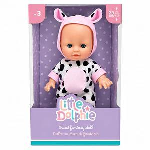 Muñeca Bebé Perfumada Tamaño 23cm Con Pijama De Vaca - PS