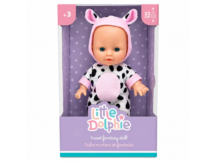 Muñeca Bebé Perfumada Tamaño 23cm Con Pijama De Vaca - PS 1