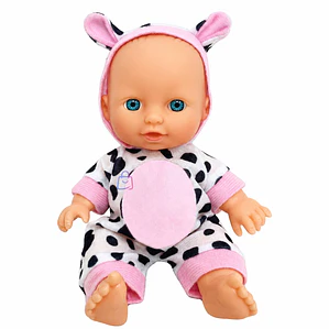 Muñeca Bebé Perfumada Tamaño 23cm Con Pijama De Vaca - PS