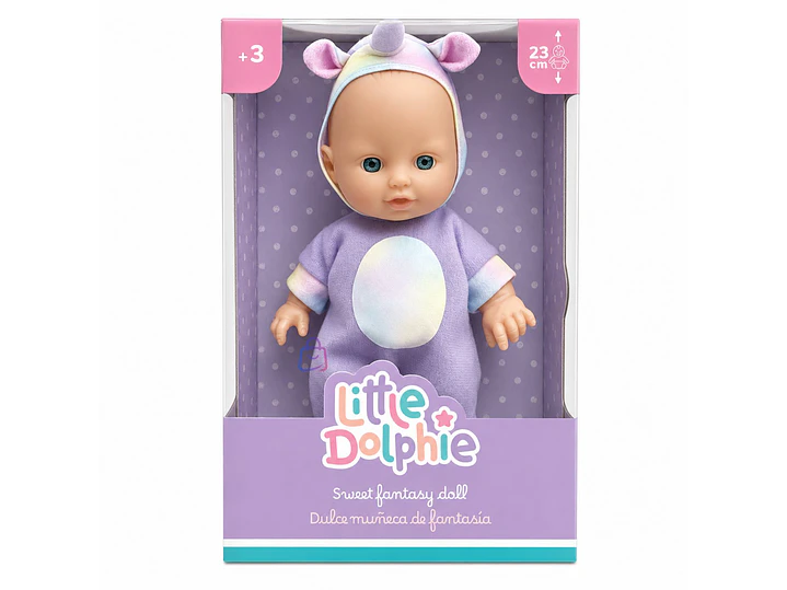 Muñeca Bebé Perfumada Tamaño 23cm Pijama De Unicornio - PS 1