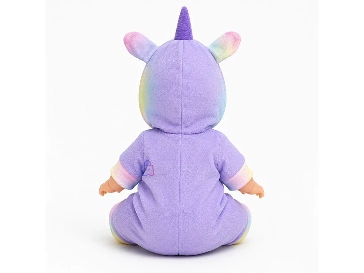 Muñeca Bebé Perfumada Tamaño 23cm Pijama De Unicornio - PS 3