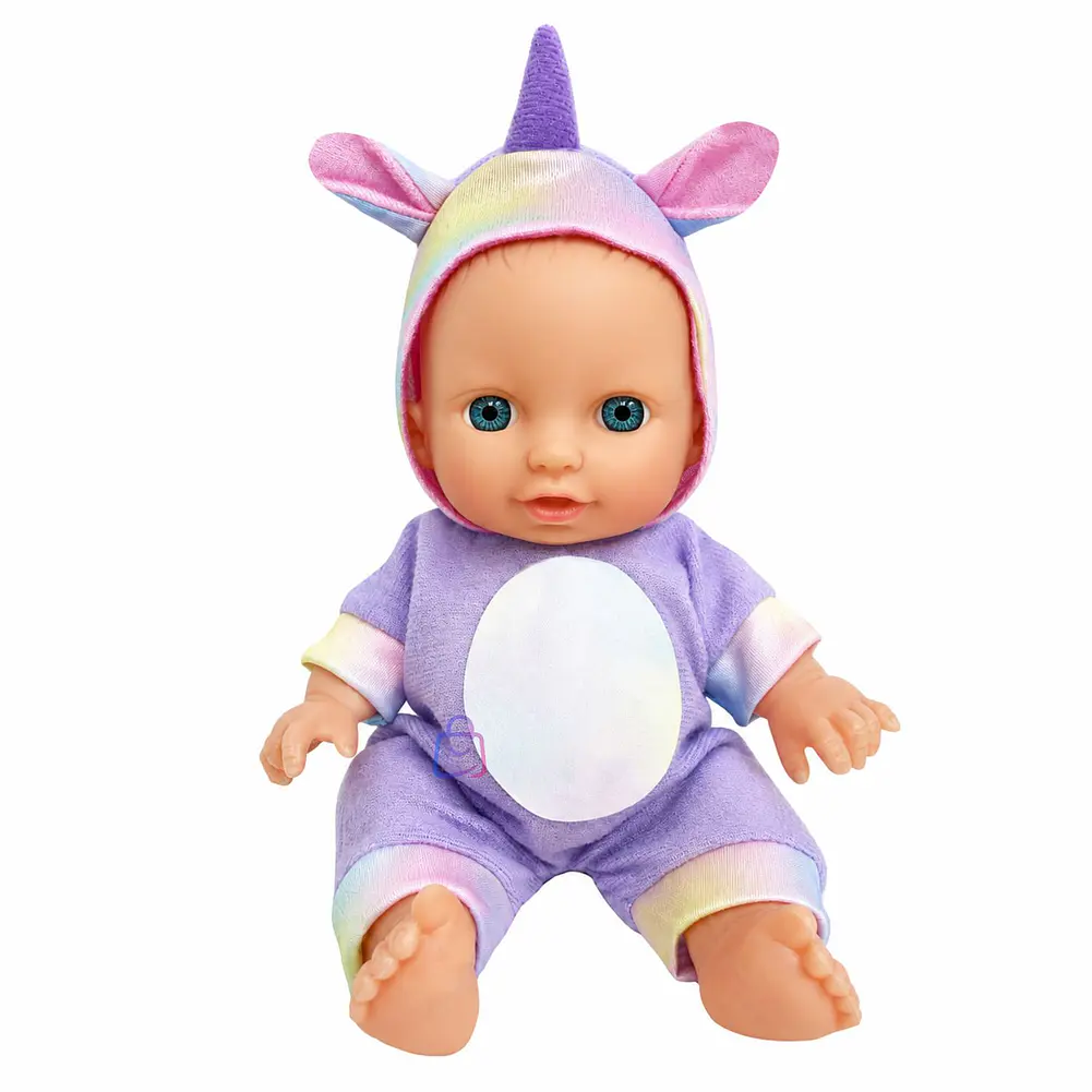 Muñeca Bebé Perfumada Tamaño 23cm Pijama De Unicornio - PS 4