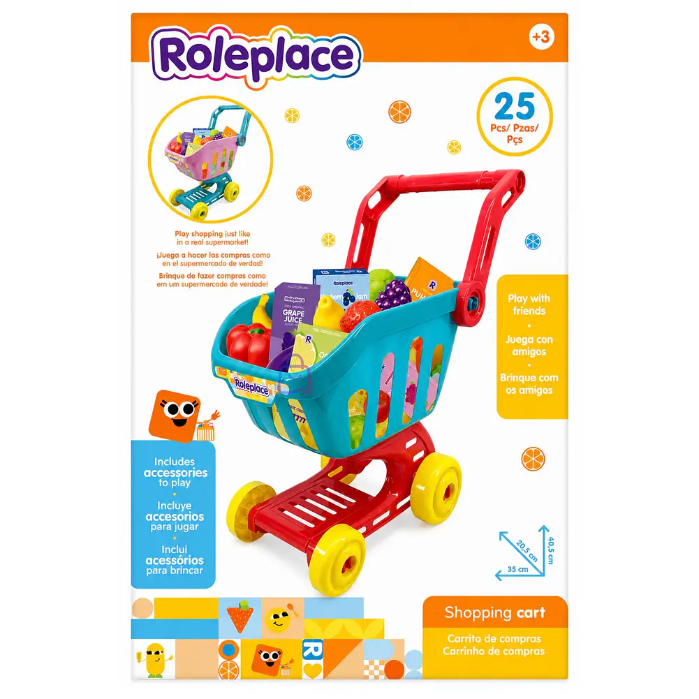 Carrito Compras Infantil 25 Accesorios Supermercado - PS 5