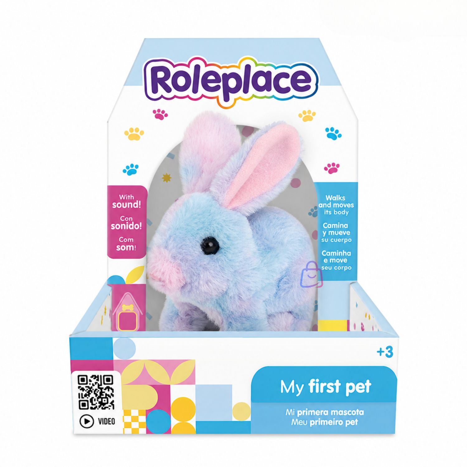 Peluche Conejo Interactivo Multicolor Sonido Movimiento - PS