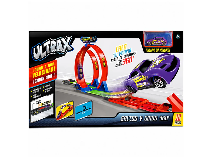 Pista Autos Lanzador 2 Giros 360 Incluye Vehículo - PS 1