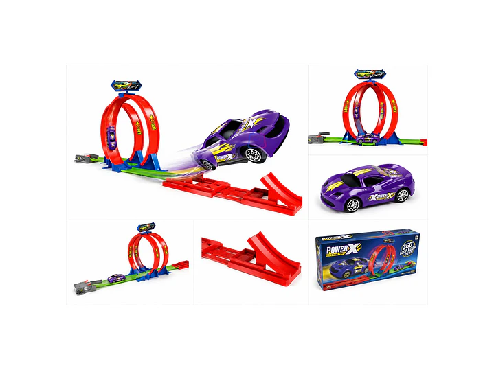 Pista Autos Lanzador 2 Giros 360 Incluye Vehículo - PS 2