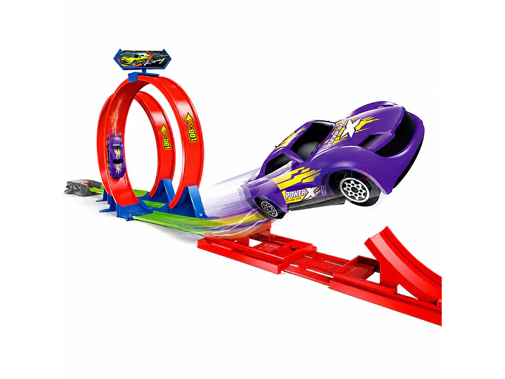 Pista Autos Lanzador 2 Giros 360 Incluye Vehículo - PS 4