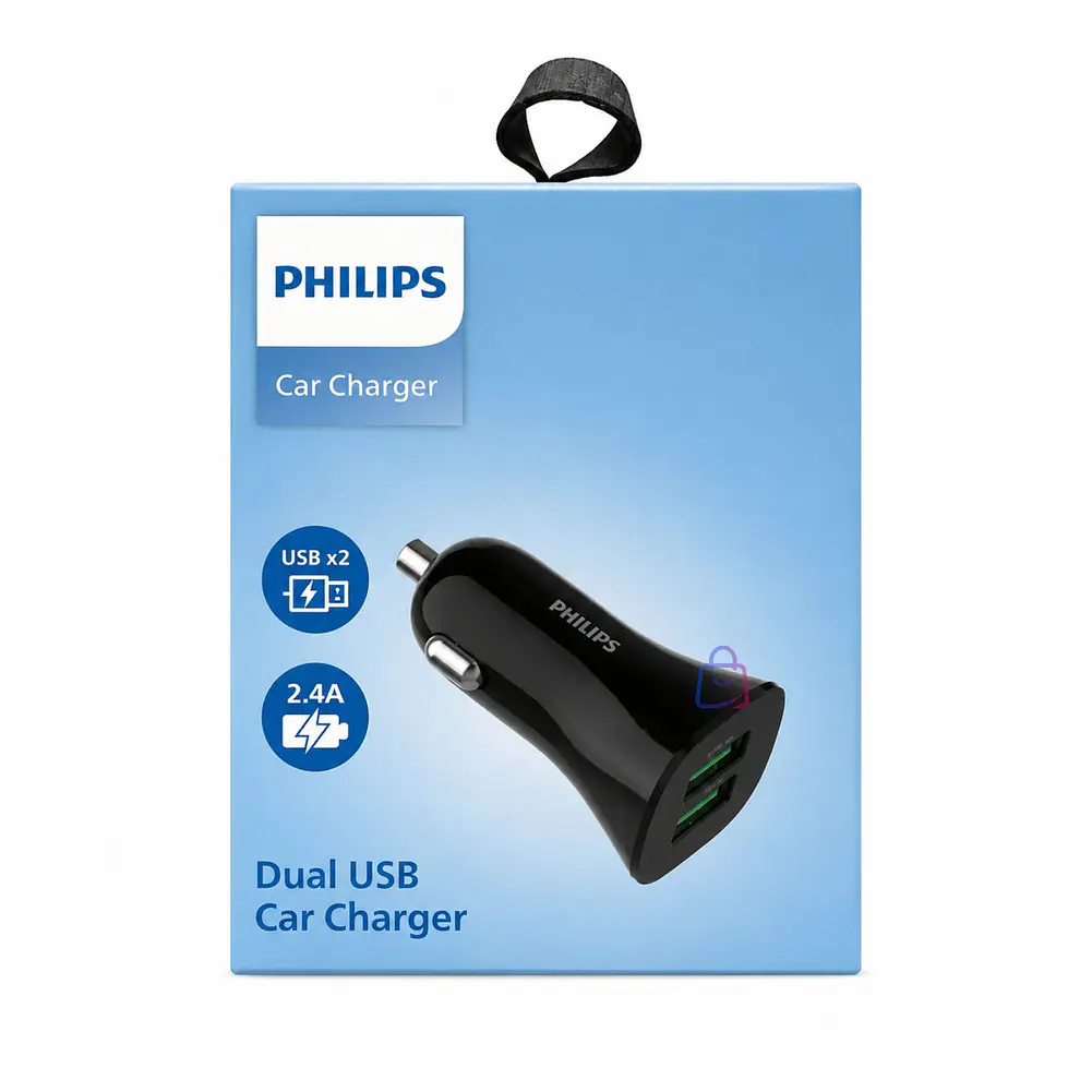 Cargador Auto Philips 12V 12W Dual USB - PS 4