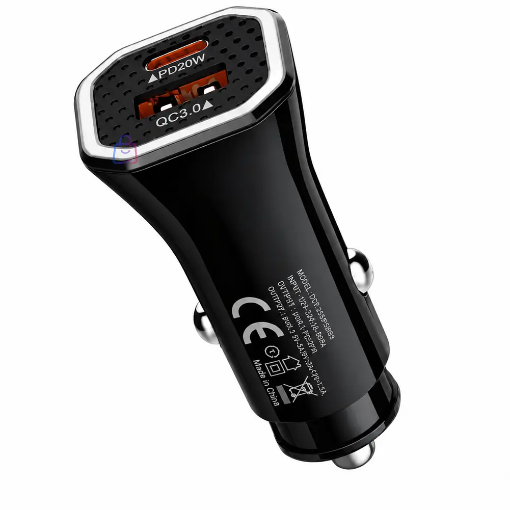 Cargador Auto Carga Rápida PD + QC 38W USB - PS 3
