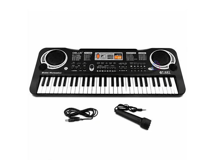 Teclado Musical Infantil 61 Teclas + Micrófono Karaoke - PS 4