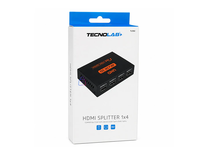 Splitter HDMI 1x4 Full HD 1080P 60Hz Audio y Video - PS 4