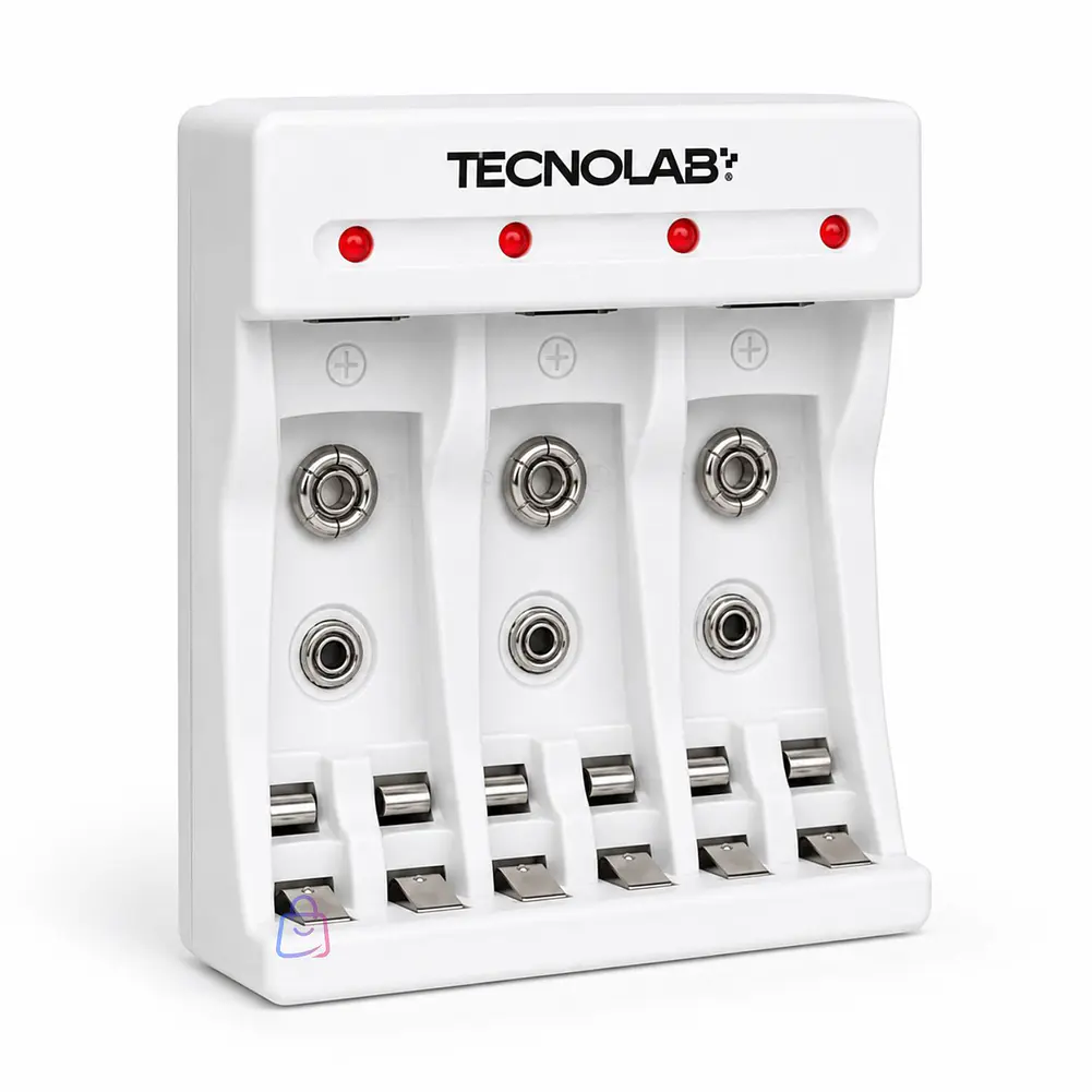 Cargador Pilas USB-C AA AAA 9V Con LED - PS 2