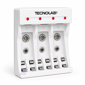 Cargador Pilas USB-C AA AAA 9V Con LED - PS