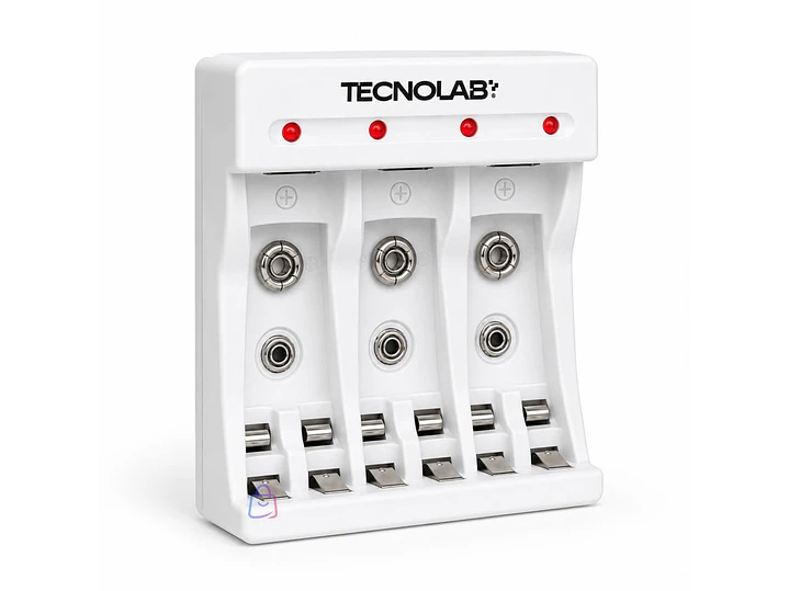 Cargador Pilas USB-C AA AAA 9V Con LED - PS 2