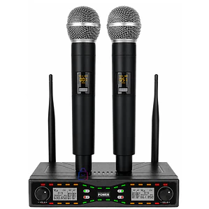 Micrófonos Inalámbricos UHF Dual 50M Recargables USB C - PS