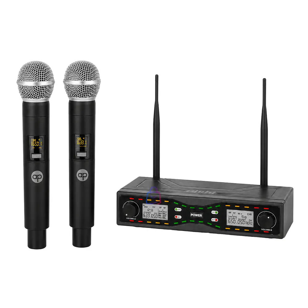 Micrófonos Inalámbricos UHF Dual 50M Recargables USB C - PS 2