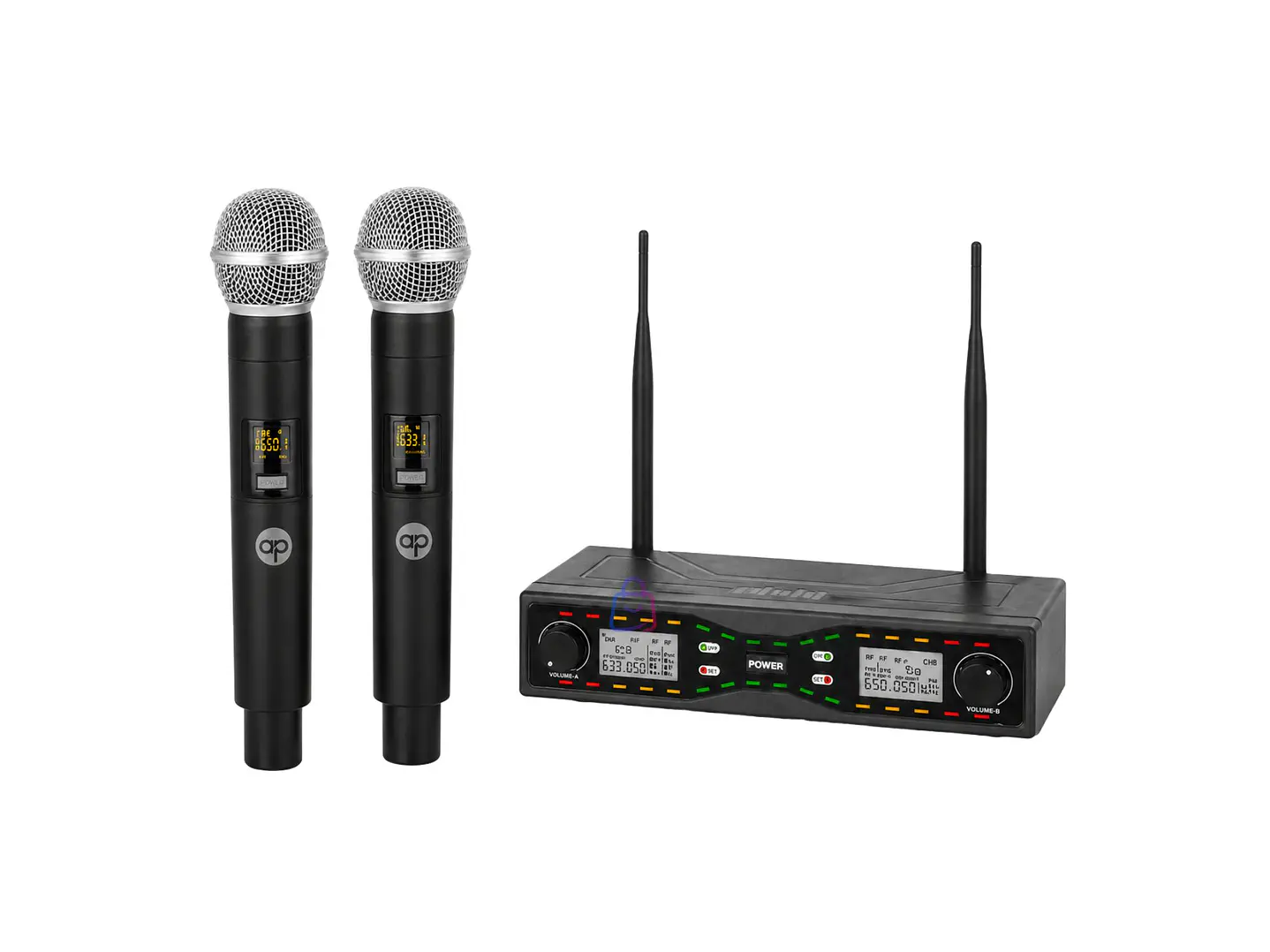 Micrófonos Inalámbricos UHF Dual 50M Recargables USB C - PS 2