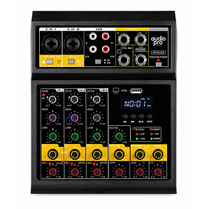 Consola Mixer 4 Canales + 2 Micrófonos Inalámbricos - PS