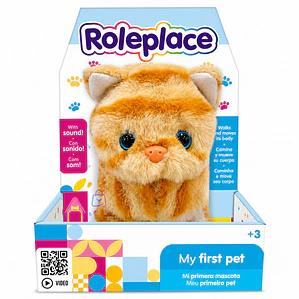 Peluche Gato Interactivo Rayas Sonido Movimiento - PS