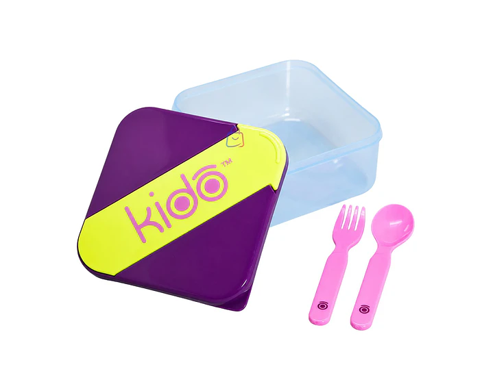 Hermético Kido con Cubiertos Libre de BPA Colores - PS 9