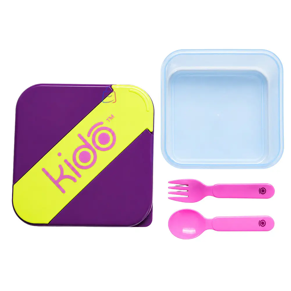 Hermético Kido con Cubiertos Libre de BPA Colores - PS 11