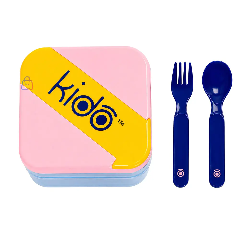 Hermético Kido con Cubiertos Libre de BPA Colores - PS 14