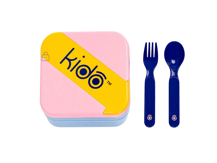 Hermético Kido con Cubiertos Libre de BPA Colores - PS 14