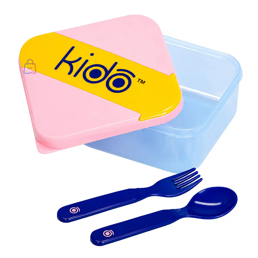 Hermético Kido con Cubiertos Libre de BPA Colores - PS 13