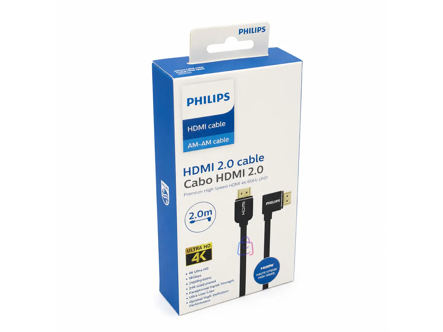 Cable Philips HDMI 4K 60Hz 90Grados 2 Mts - PS 5
