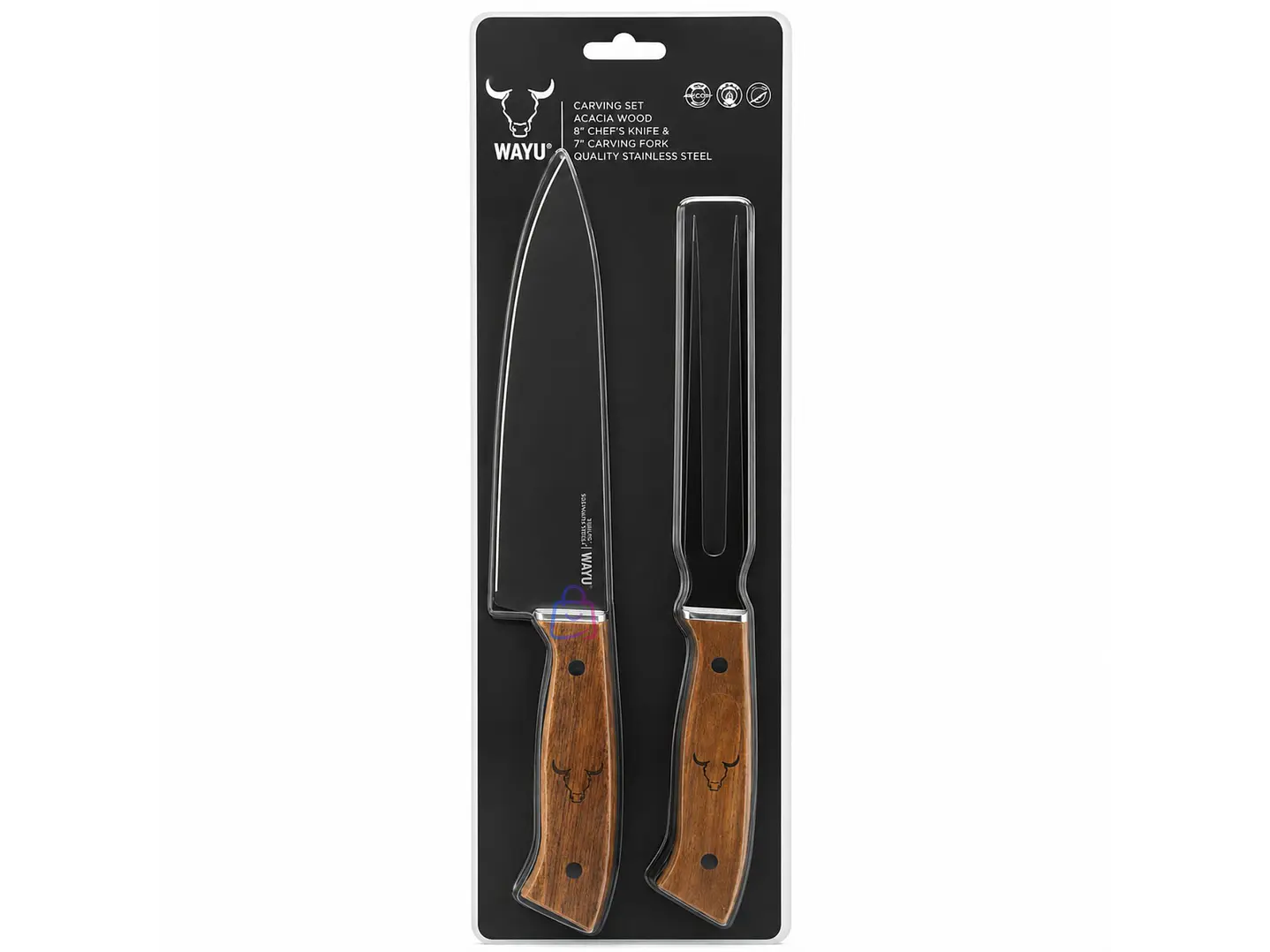 Set Cuchillo y Tenedor Wayu Parrillero Acero Inoxidable - PS 5