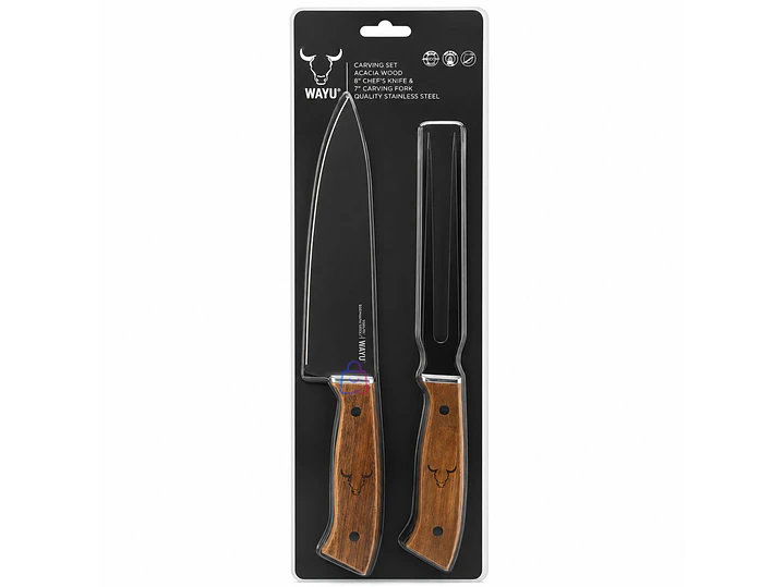 Set Cuchillo y Tenedor Wayu Parrillero Acero Inoxidable - PS 5